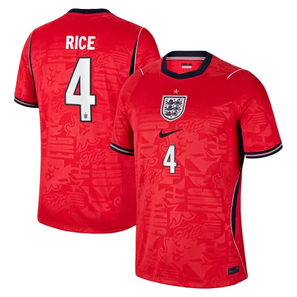 Camiseta Inglaterra Declan Rice 4 Visitante Mundial 2026