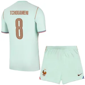 Conjunto Francia Aurélien Tchouaméni 8 Visitante Mundial 2026 Niño