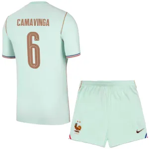 Conjunto Francia Eduardo Camavinga 6 Visitante Mundial 2026 Niño