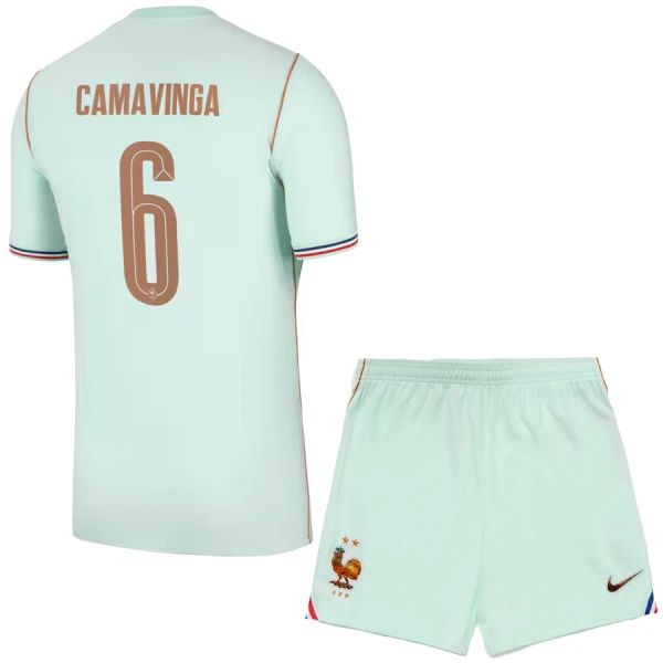 Conjunto Francia Eduardo Camavinga 6 Visitante Mundial 2026 Niño