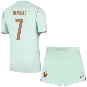Conjunto Francia Ousmane Dembélé 7 Visitante Mundial 2026 Niño