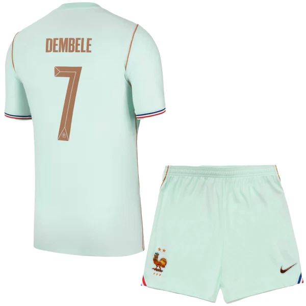Conjunto Francia Ousmane Dembélé 7 Visitante Mundial 2026 Niño