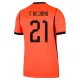 Camiseta Países Bajos Frenkie de Jong 21 Local Mundial 2026 Camiseta Países Bajos Frenkie de Jong 21 Local Mundial 2026