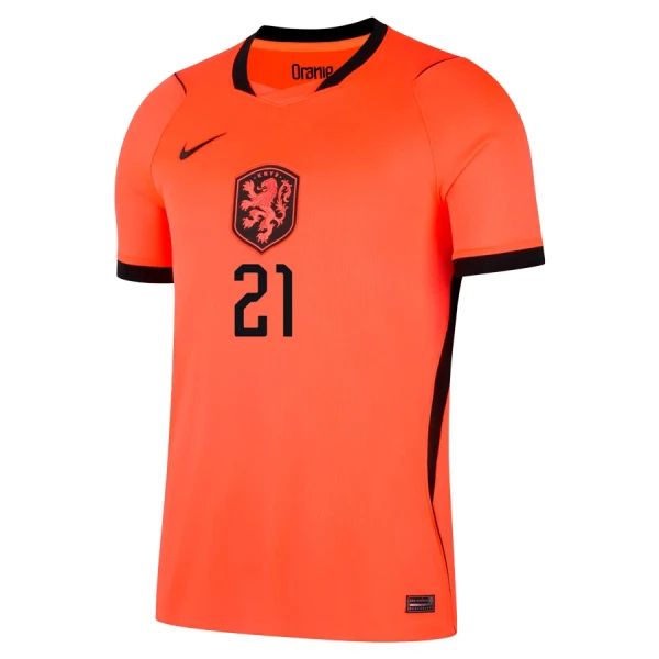 Camiseta Países Bajos Frenkie de Jong 21 Local Mundial 2026