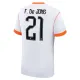 Conjunto Países Bajos Frenkie de Jong 21 Visitante Mundial 2026 Niño