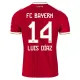 Camiseta FC Bayern Múnich Luis Díaz 14 Local 2026/2027 Camiseta FC Bayern Múnich Luis Díaz 14 Local 2026/2027