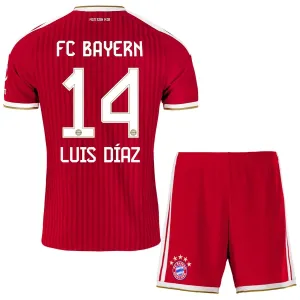 Conjunto FC Bayern Múnich Luis Díaz 14 Local 2026/2027 Niño