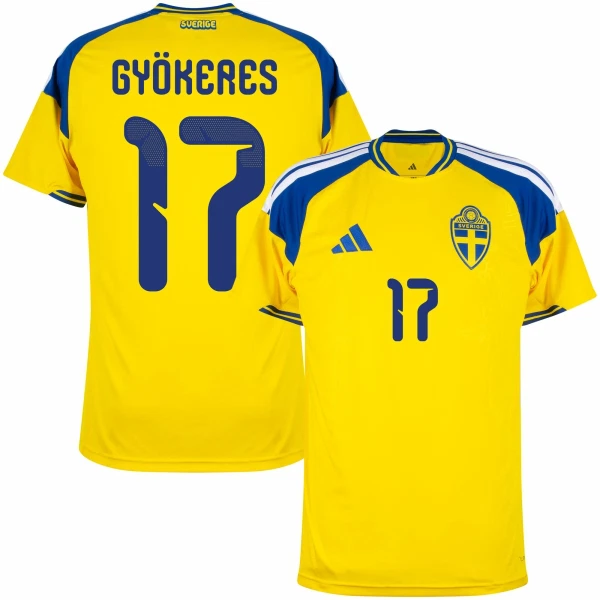 Camiseta Suecia Viktor Gyökeres 17 Local Mundial 2026 Camiseta Suecia Viktor Gyökeres 17 Local Mundial 2026