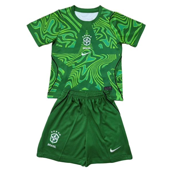 Conjunto Brasil Local Portero Mundial 2026 Niño Verde Conjunto Brasil Local Portero Mundial 2026 Niño Verde