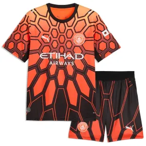 Conjunto Manchester City Gianluigi Donnarumma 25 Tercera Equipación Portero 2026/2027 Niño Naranja