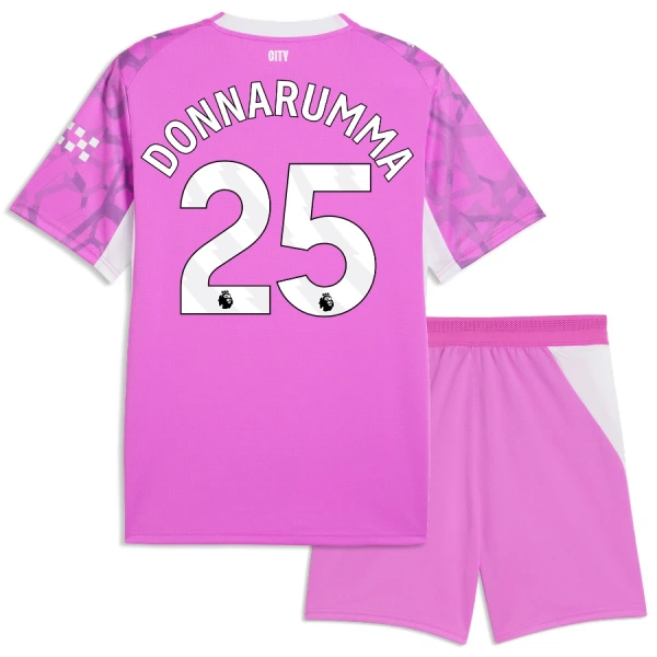 Conjunto Manchester City Gianluigi Donnarumma 25 Visitante Portero 2026/2027 Niño Rosa