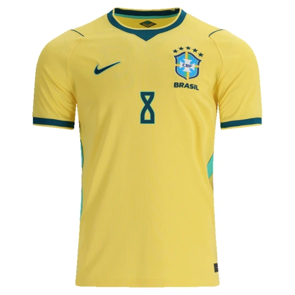 Camiseta Brasil Bruno Guimaraes 8 Local Mundial 2026