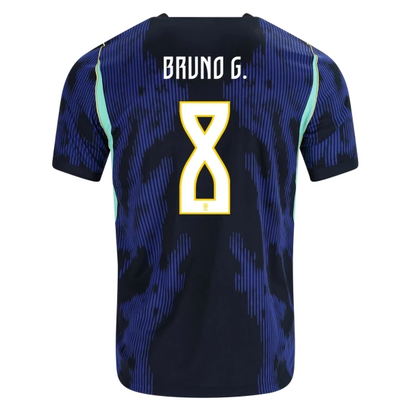 Camiseta Brasil Bruno Guimaraes 8 Visitante Mundial 2026