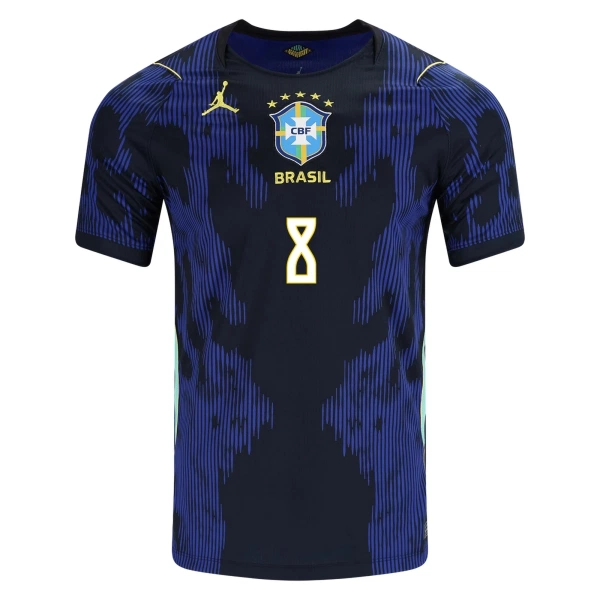 Camiseta Brasil Bruno Guimaraes 8 Visitante Mundial 2026