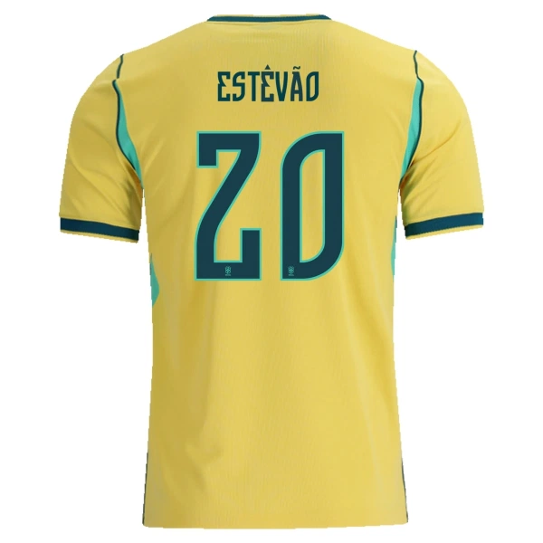 Camiseta Brasil Estêvão 20 Local Mundial 2026