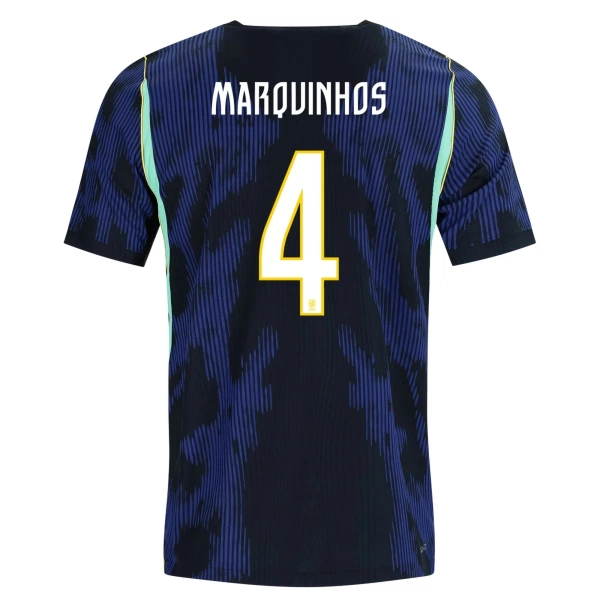 Camiseta Brasil Marquinhos 4 Visitante Mundial 2026