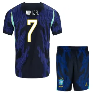 Conjunto Brasil Vinicius Junior 7 Visitante Mundial 2026 Niño