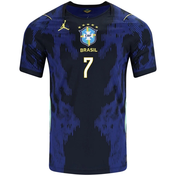 Conjunto Brasil Vinicius Junior 7 Visitante Mundial 2026 Niño