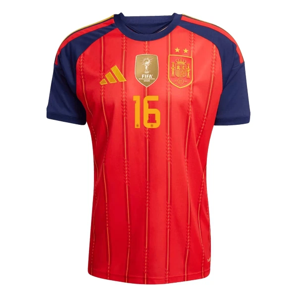 Camiseta España 2 Stars Rodrigo 16 Local Mundial 2026
