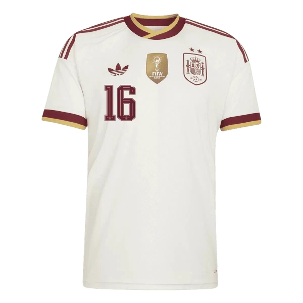 Camiseta España 2 Stars Rodrigo 16 Visitante Mundial 2026
