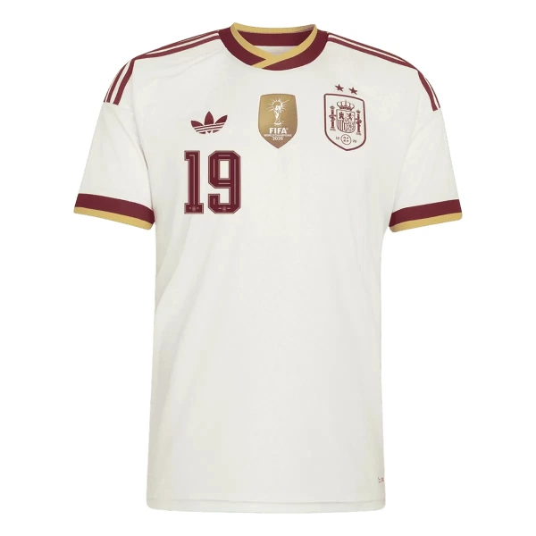 Conjunto España 2 Stars Lamine Yamal 19 Visitante Mundial 2026 Niño