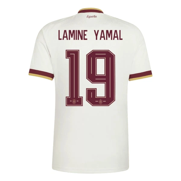 Conjunto España 2 Stars Lamine Yamal 19 Visitante Mundial 2026 Niño