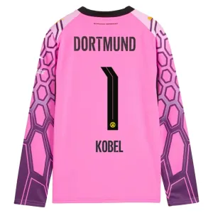 Camiseta Borussia Dortmund Gregor Kobel 1 Visitante Portero 2026/2027 Rosa Manga Larga