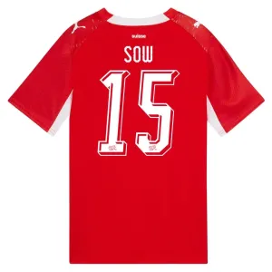 Camiseta Suiza Djibril Sow 15 Local Mundial 2026