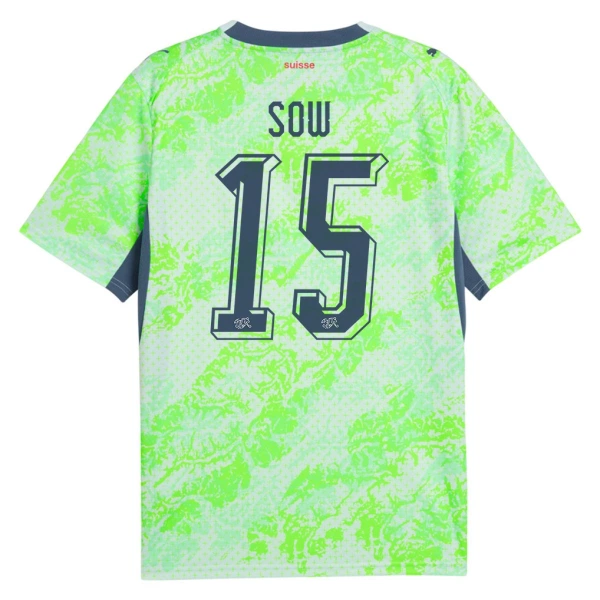 Camiseta Suiza Djibril Sow 15 Visitante Mundial 2026