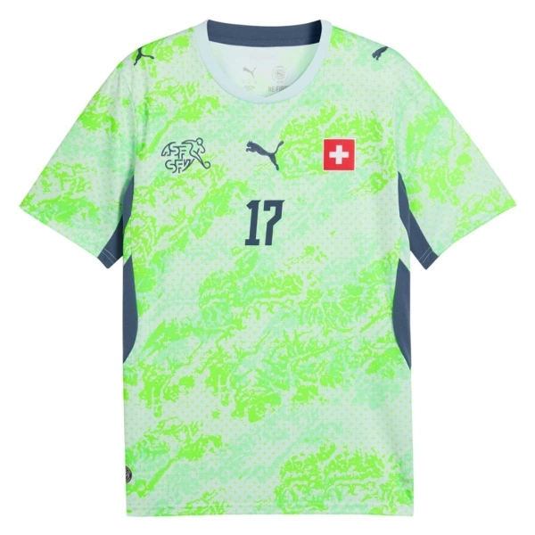 Camiseta Suiza Vargas 17 Visitante Mundial 2026