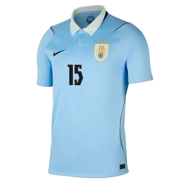 Camiseta Uruguay Federico Valverde 15 Local Mundial 2026