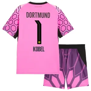 Conjunto Borussia Dortmund Gregor Kobel 1 Visitante Portero 2026/2027 Niño Rosa