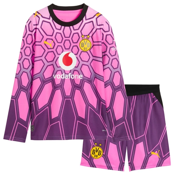 Conjunto Borussia Dortmund Visitante Portero 2026/2027 Niño Rosa Manga Larga Conjunto Borussia Dortmund Visitante Portero 2026/2027 Niño Rosa Manga Larga
