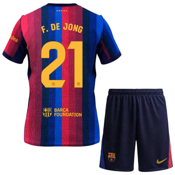 Conjunto FC Barcelona Frenkie de Jong 21 Local 2026/2027 Niño Conjunto FC Barcelona Frenkie de Jong 21 Local 2026/2027 Niño