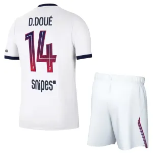 Conjunto PSG Désiré Doué 14 Visitante 2026/2027 Niño