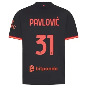 Camiseta AC Milan Pavlovic 31 Tercera Equipación 2026/2027