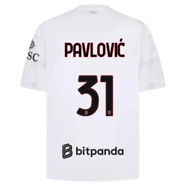 Camiseta AC Milan Pavlovic 31 Visitante 2026/2027