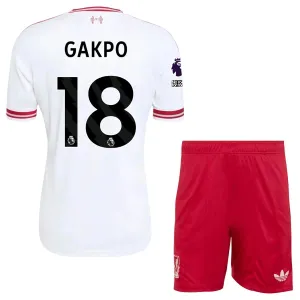 Conjunto Liverpool Cody Gakpo 18 Visitante 2026/2027 Niño