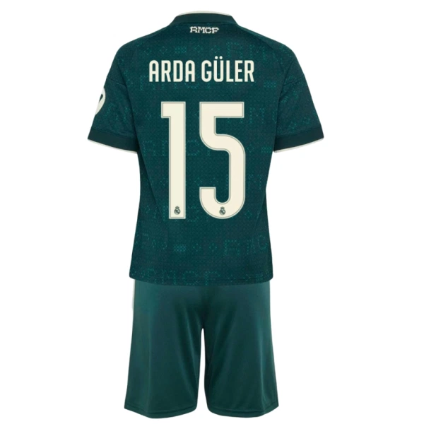 Conjunto Real Madrid Arda Güler 15 Visitante 2026/2027 Niño