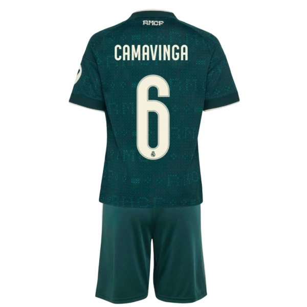 Conjunto Real Madrid Eduardo Camavinga 6 Visitante 2026/2027 Niño