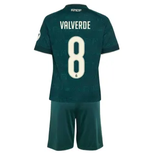Conjunto Real Madrid Federico Valverde 8 Visitante 2026/2027 Niño