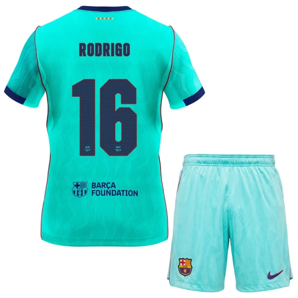 Conjunto FC Barcelona Rodrigo 16 Tercera Equipación 2026/2027 Niño