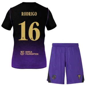Conjunto FC Barcelona Rodrigo 16 Visitante 2026/2027 Niño