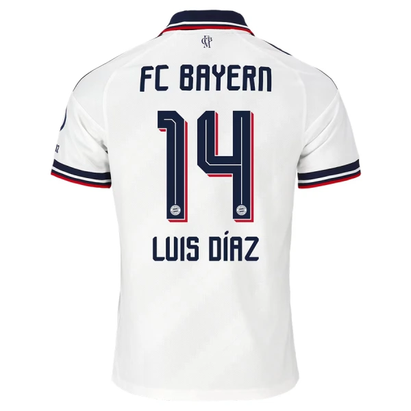 Conjunto FC Bayern Múnich Luis Díaz 14 Visitante 2026/2027 Niño