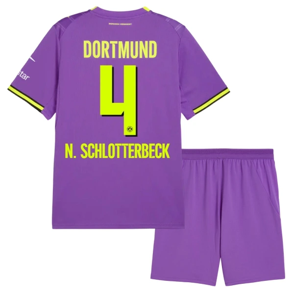 Conjunto Borussia Dortmund Nico Schlotterbeck 4 Tercera Equipación 2026/2027 Niño
