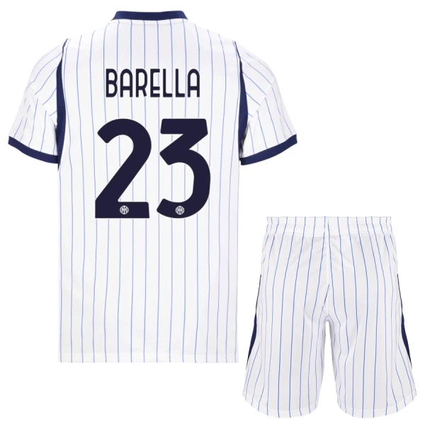 Conjunto Inter de Milán Nicolò Barella 23 Visitante 2026/2027 Niño