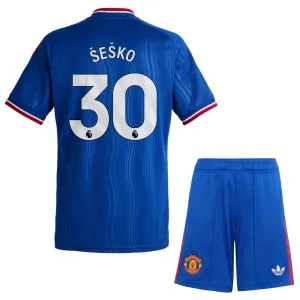 Conjunto Manchester United Sesko 30 Visitante 2026/2027 Niño