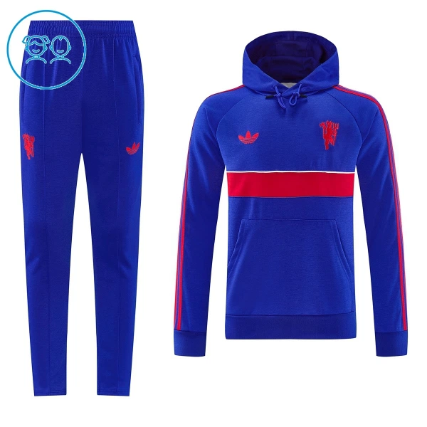 Chándal con Capucha Manchester United 2026/2027 Niño Azul Chándal con Capucha Manchester United 2026/2027 Niño Azul