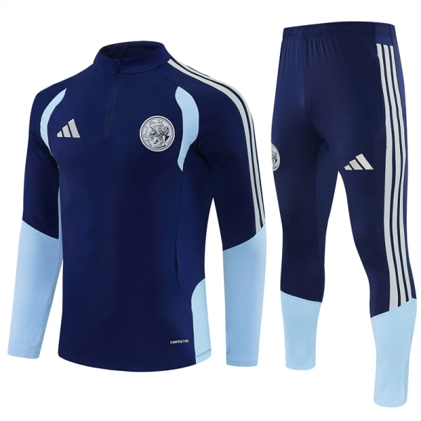 Conjunto de Sudadera 1/4 Zip Ajax 2026/2027 Azul Conjunto de Sudadera 1/4 Zip Ajax 2026/2027 Azul