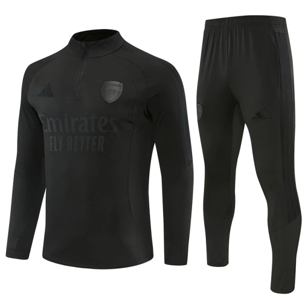 Conjunto de Sudadera 1/4 Zip Arsenal 2026/2027 Negro Conjunto de Sudadera 1/4 Zip Arsenal 2026/2027 Negro